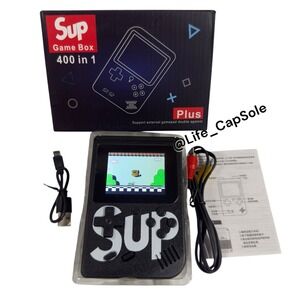 Black - 400 in 1 Games Retro Classic Portable Screen 3" Console 1 or 2 Players